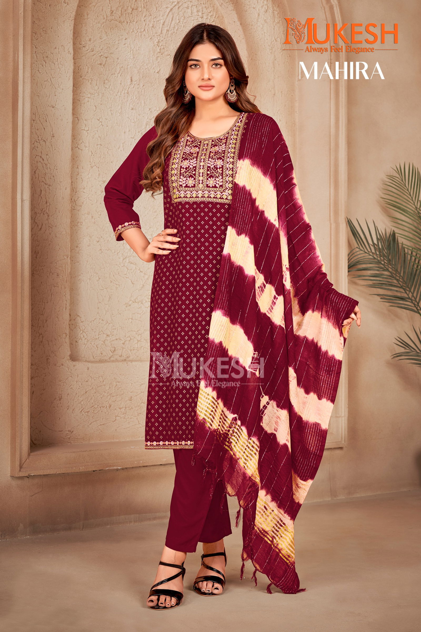 Mahira By Mukesh Printed Rayon Kurti With Bottom Dupatta Wholesale Shop In Surat
